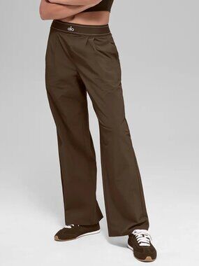 NWT 🔆 ALO Yoga Women's Espresso Suit Pants  🔆🤗  Straight Leg（Regular)